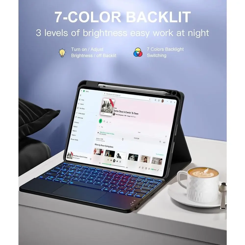 Harvopu Compatible for iPad 11th 10th Generation Case with Keyboard